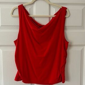 Banana Republic Vibrant Red Drape Top